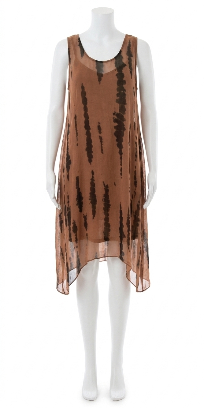 NEW GIGI MODA chiara tie dye dress in rust